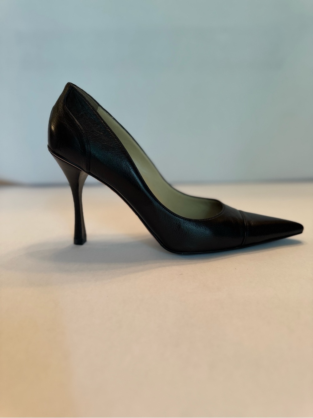Gucci Black Leather Pointed Stiletto Pump